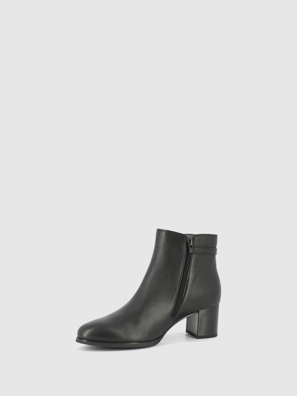 Black Zip Up Ankle Boots