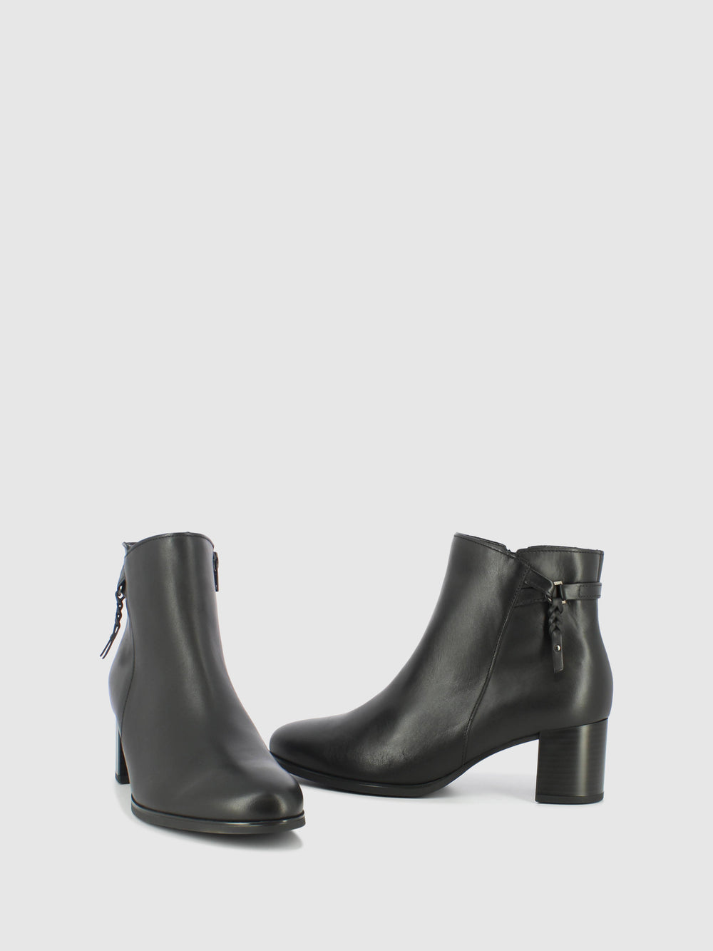 Black Zip Up Ankle Boots
