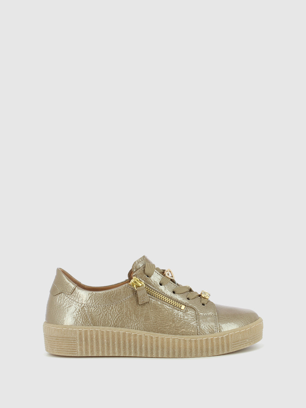 Sapatos com Atacadores em Taupe