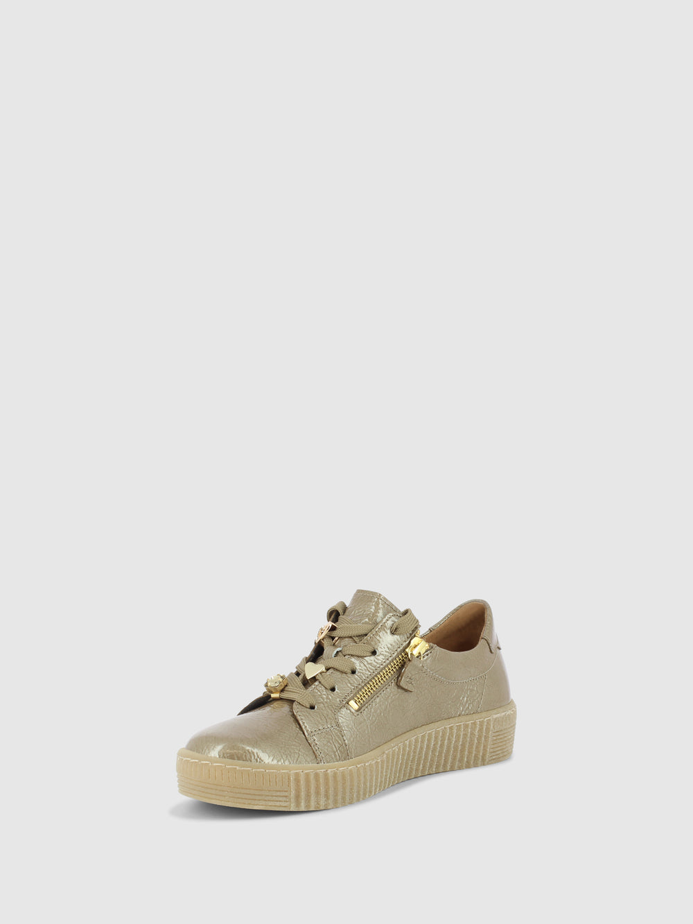 Sapatos com Atacadores em Taupe
