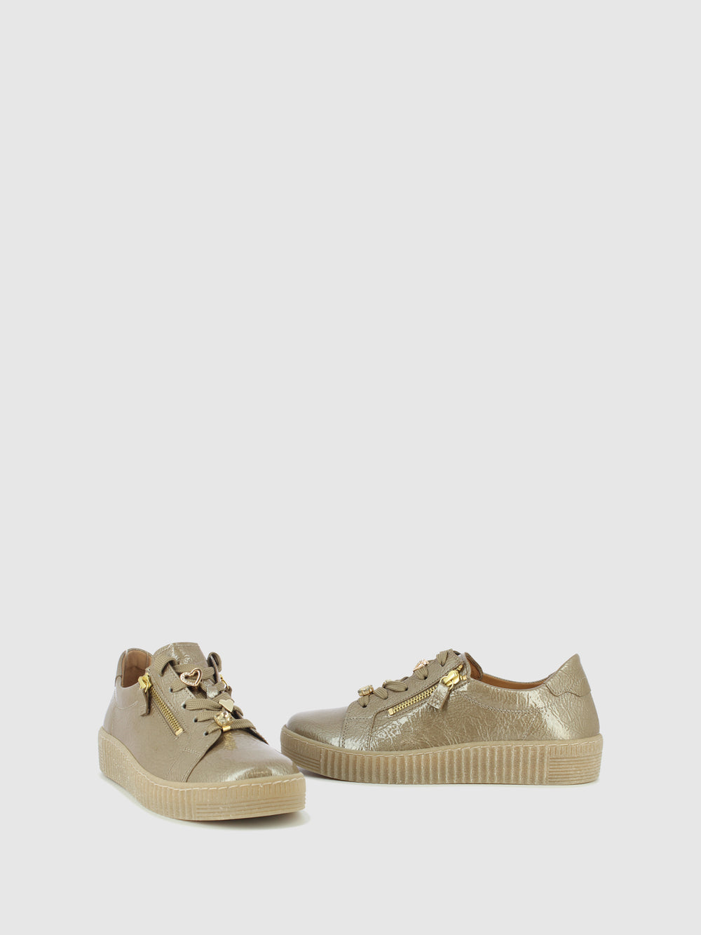 Sapatos com Atacadores em Taupe
