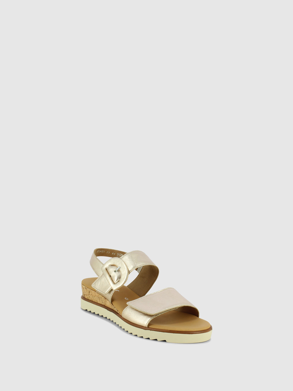 Sandálias com Velcro em Dourado