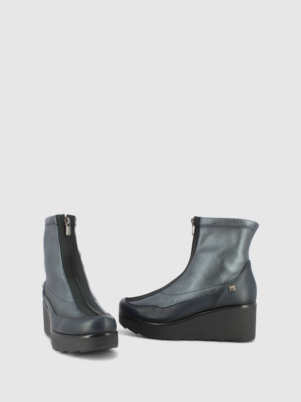 Botins de Cunha em Azul
