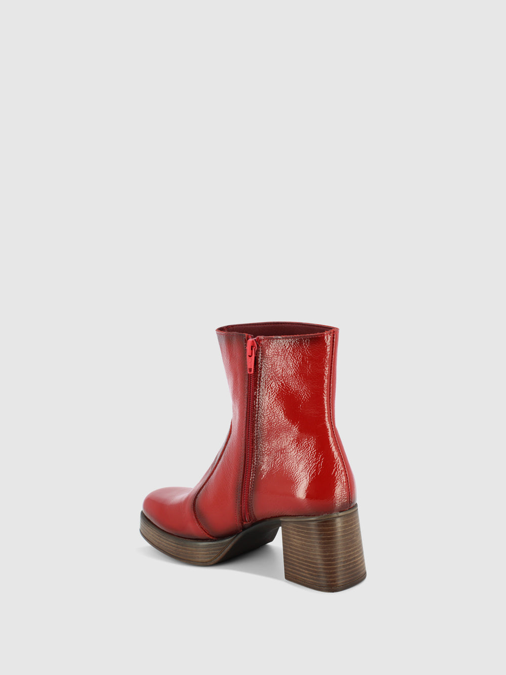 Botins com Fecho em Vermelho