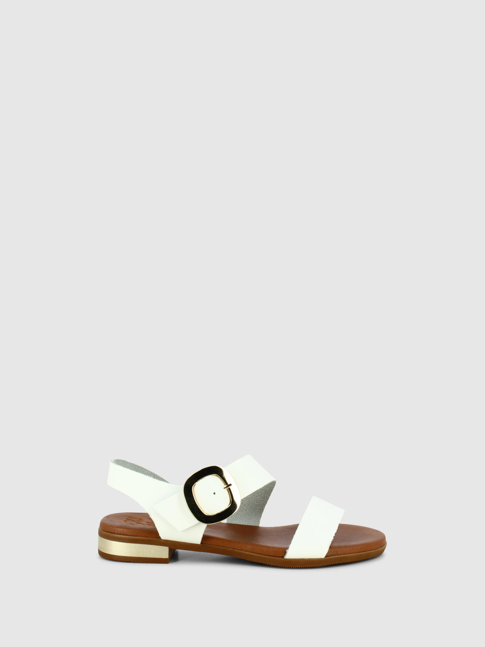 Sandálias com Fivela em Branco