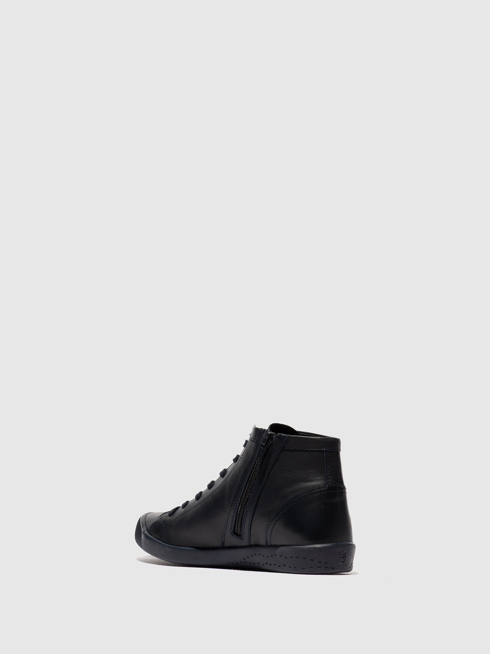Botins com Atacadores em Azul Marinho