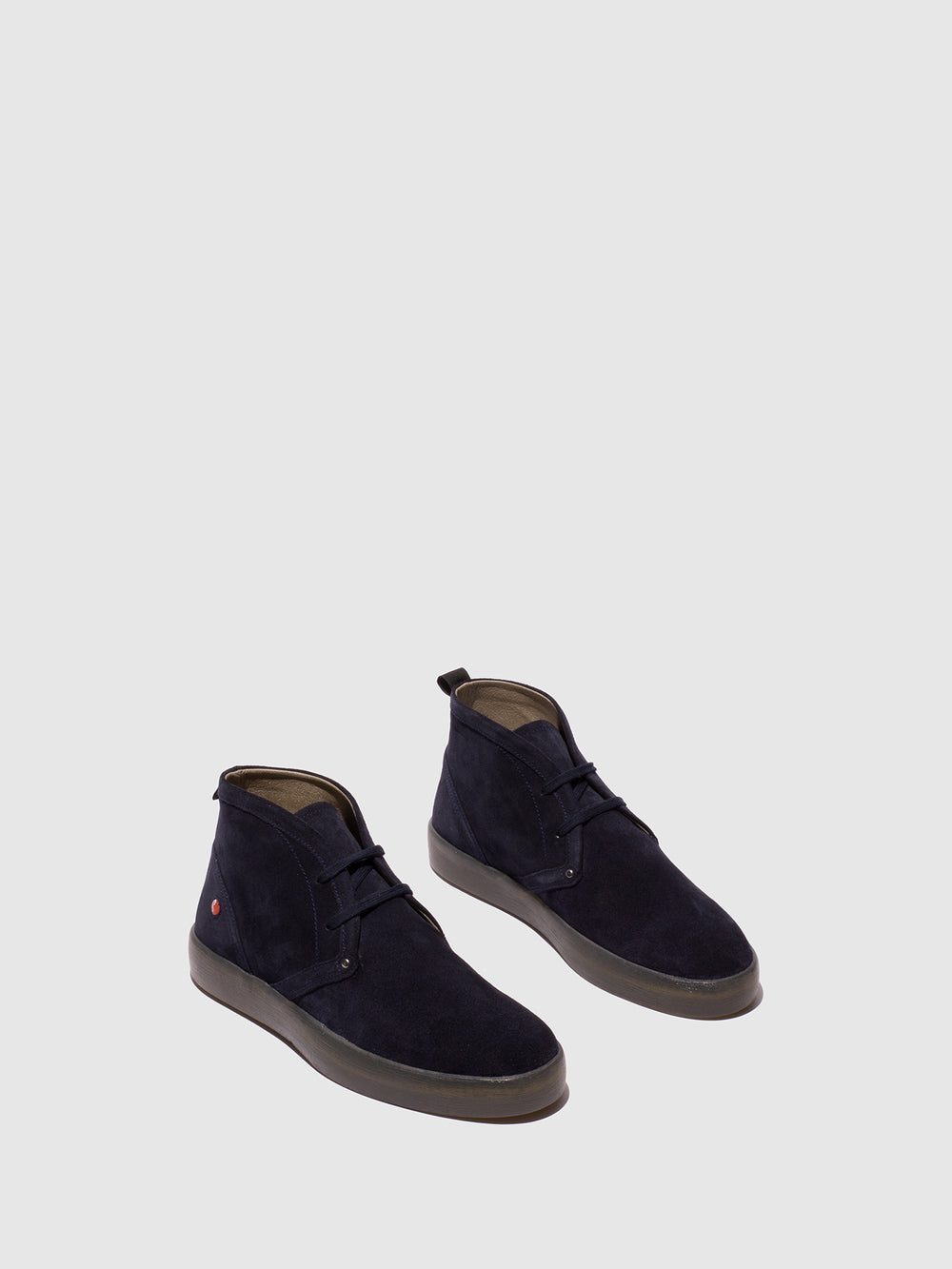 Botins com Atacadores em Azul Marinho