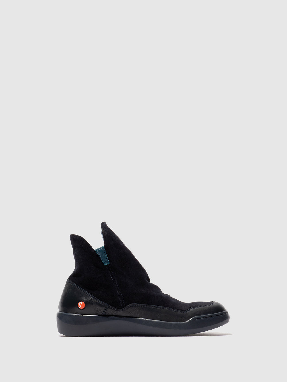 Botins com Fecho em Azul Marinho