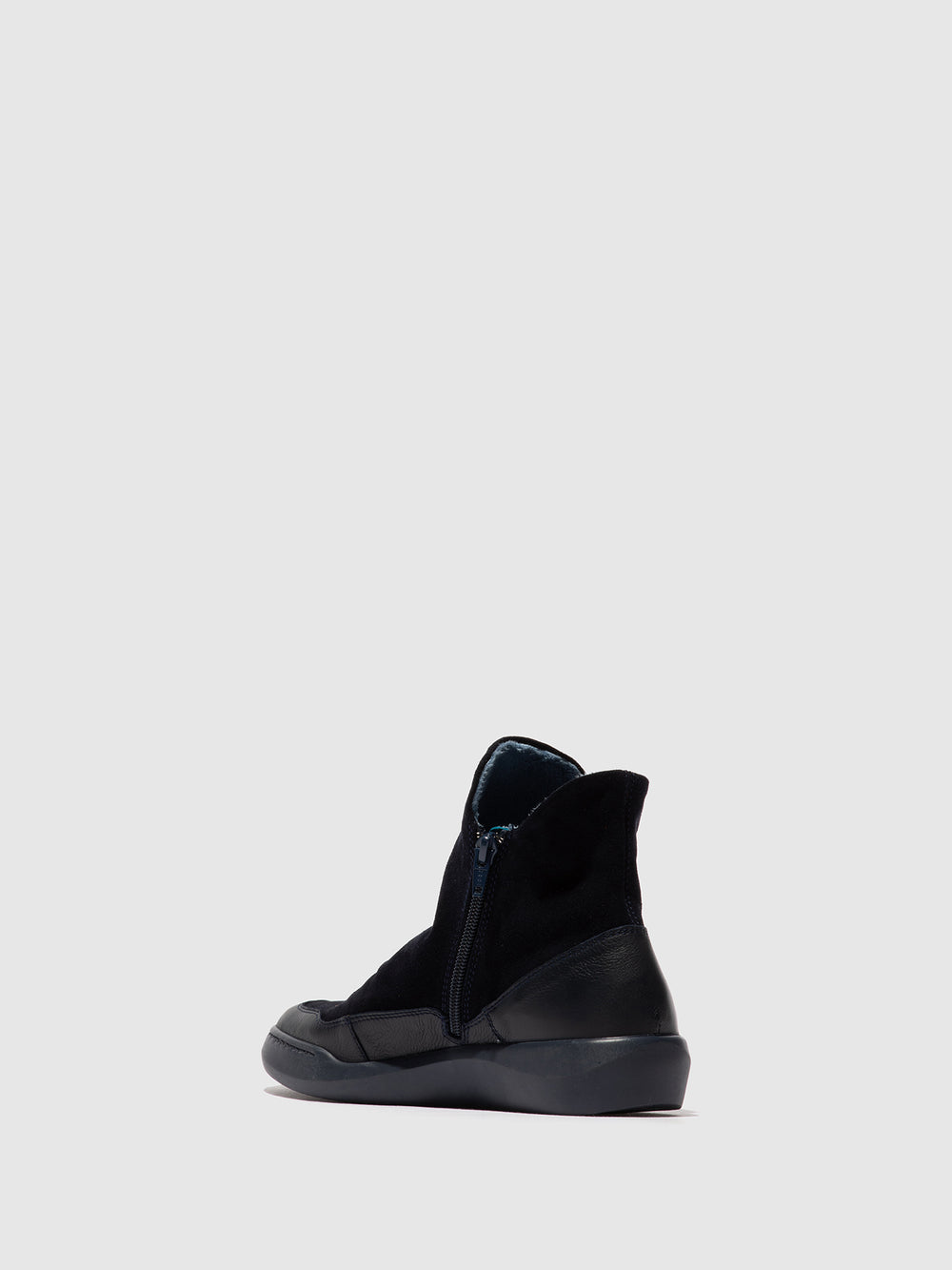 Botins com Fecho em Azul Marinho
