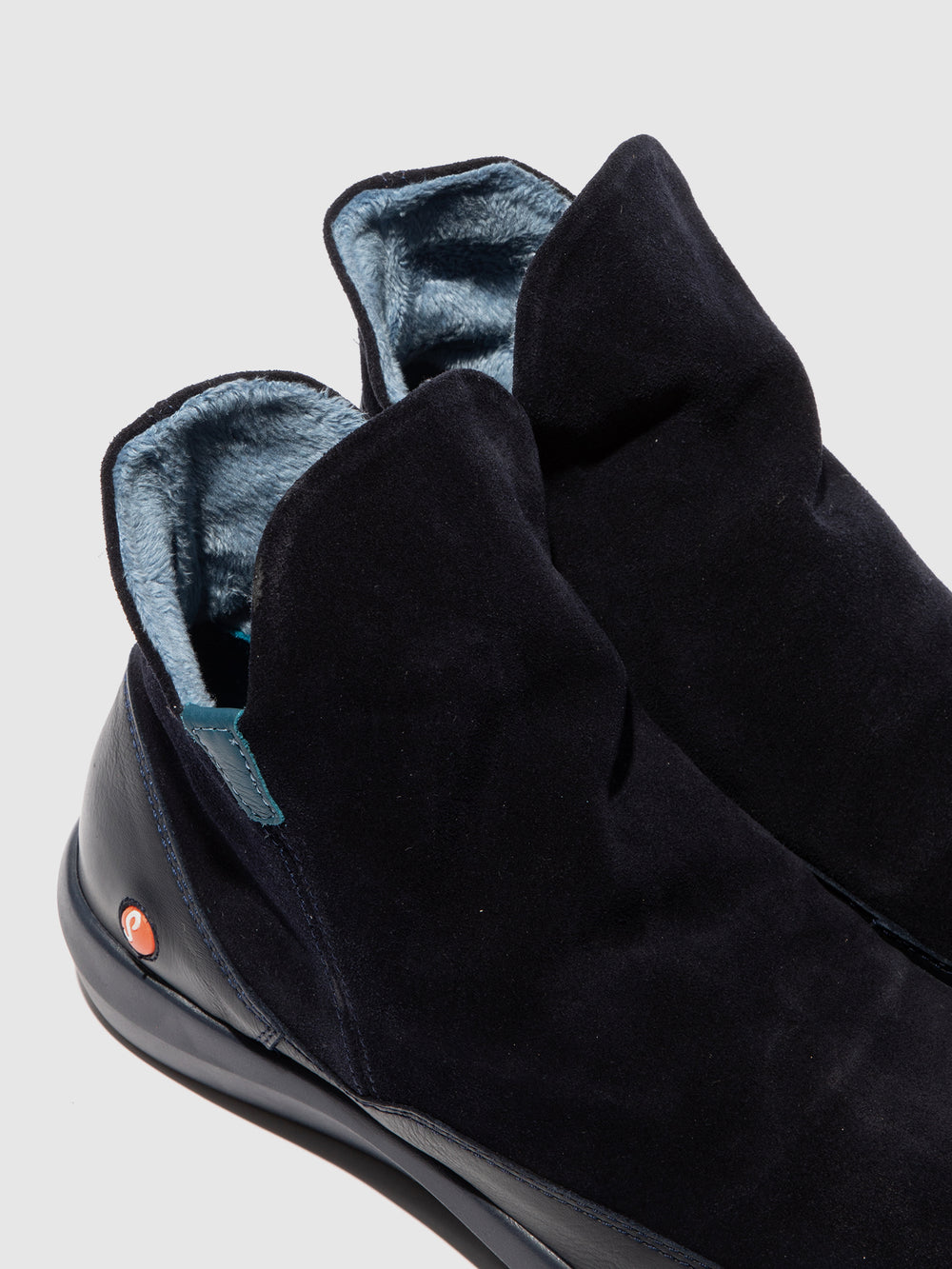 Botins com Fecho em Azul Marinho