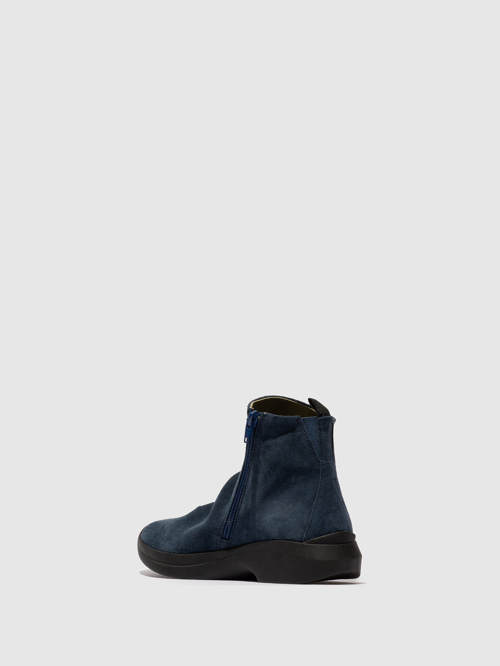 Botins com Fecho em Denim