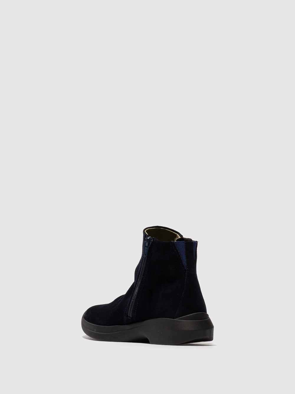 Botins com Fecho em Azul Marinho