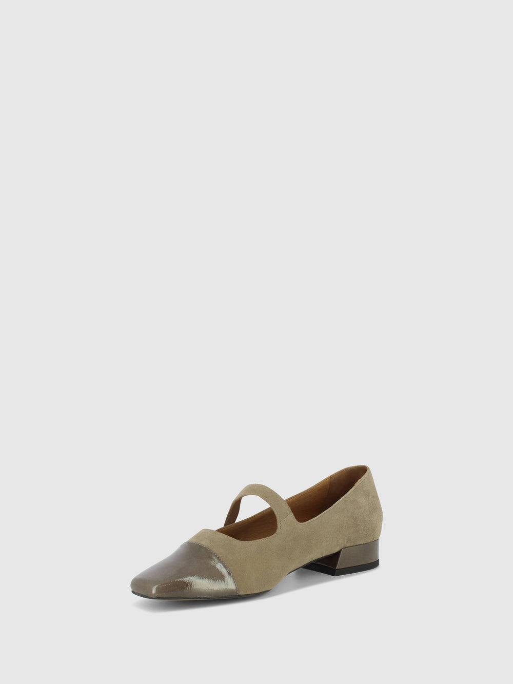 Sapatos com Fivela em Taupe