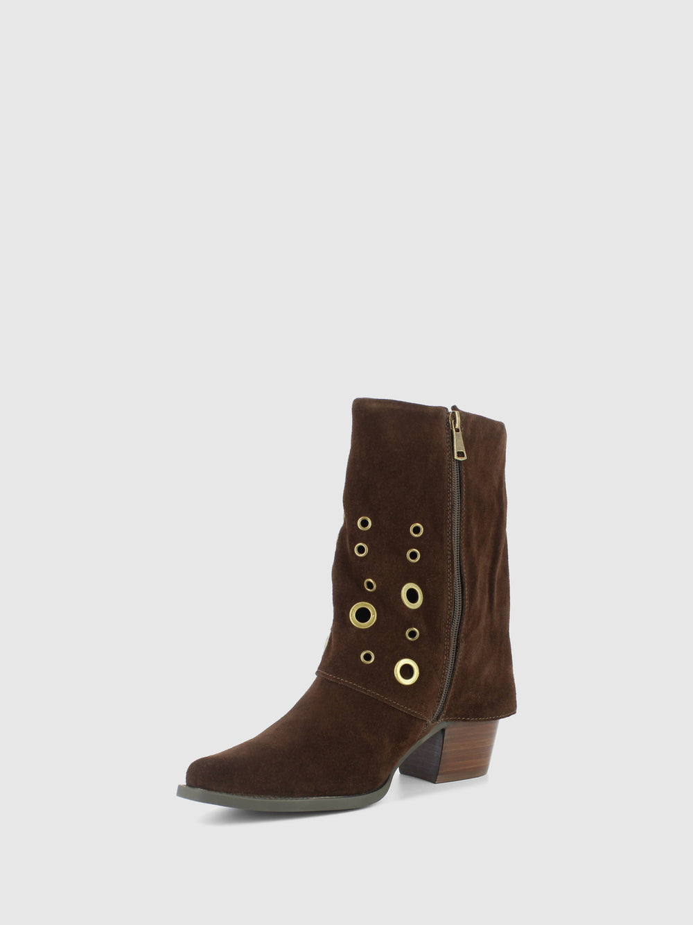 Botas com Fecho em Castanho