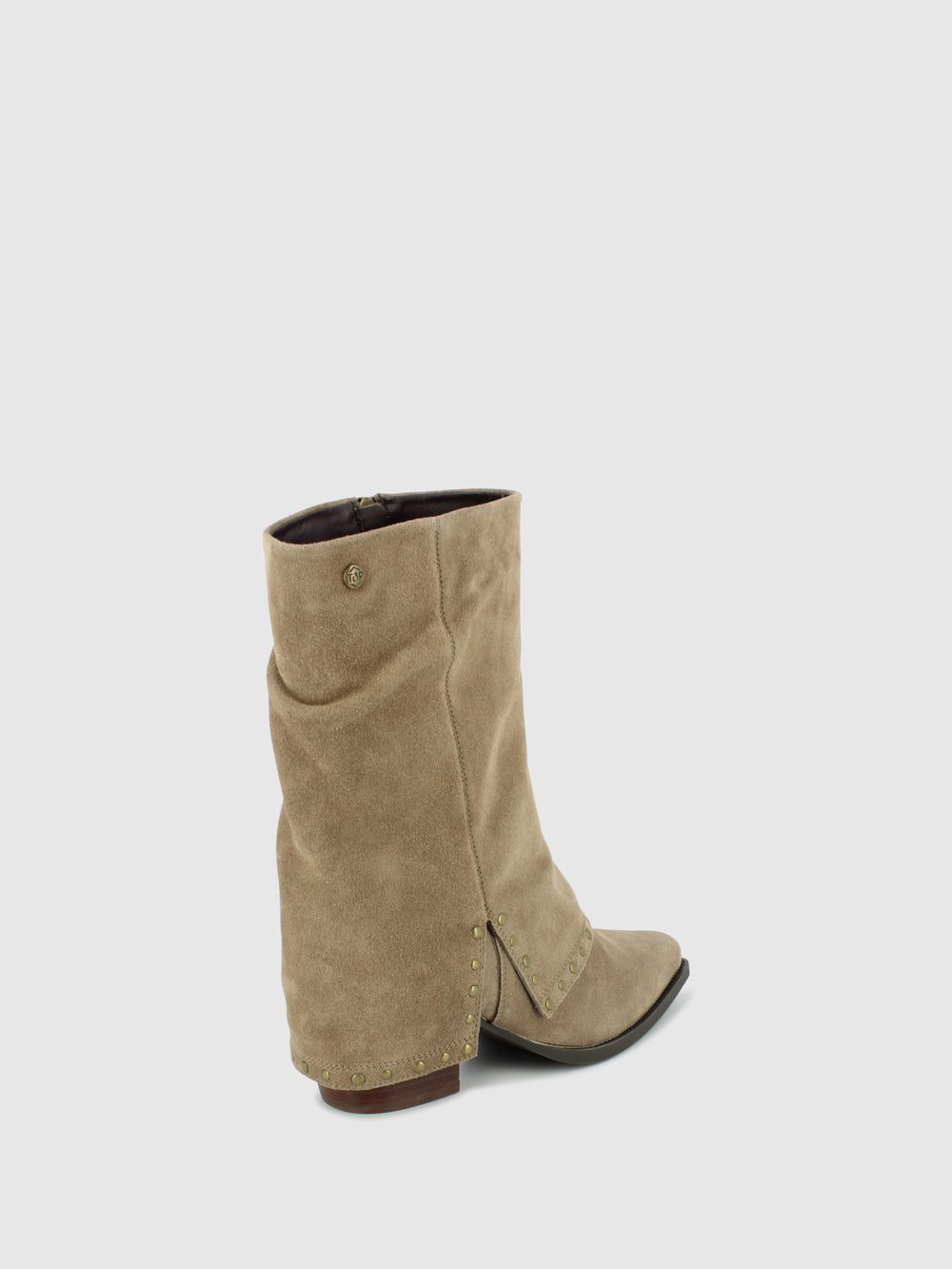 Botas com Fecho em Taupe