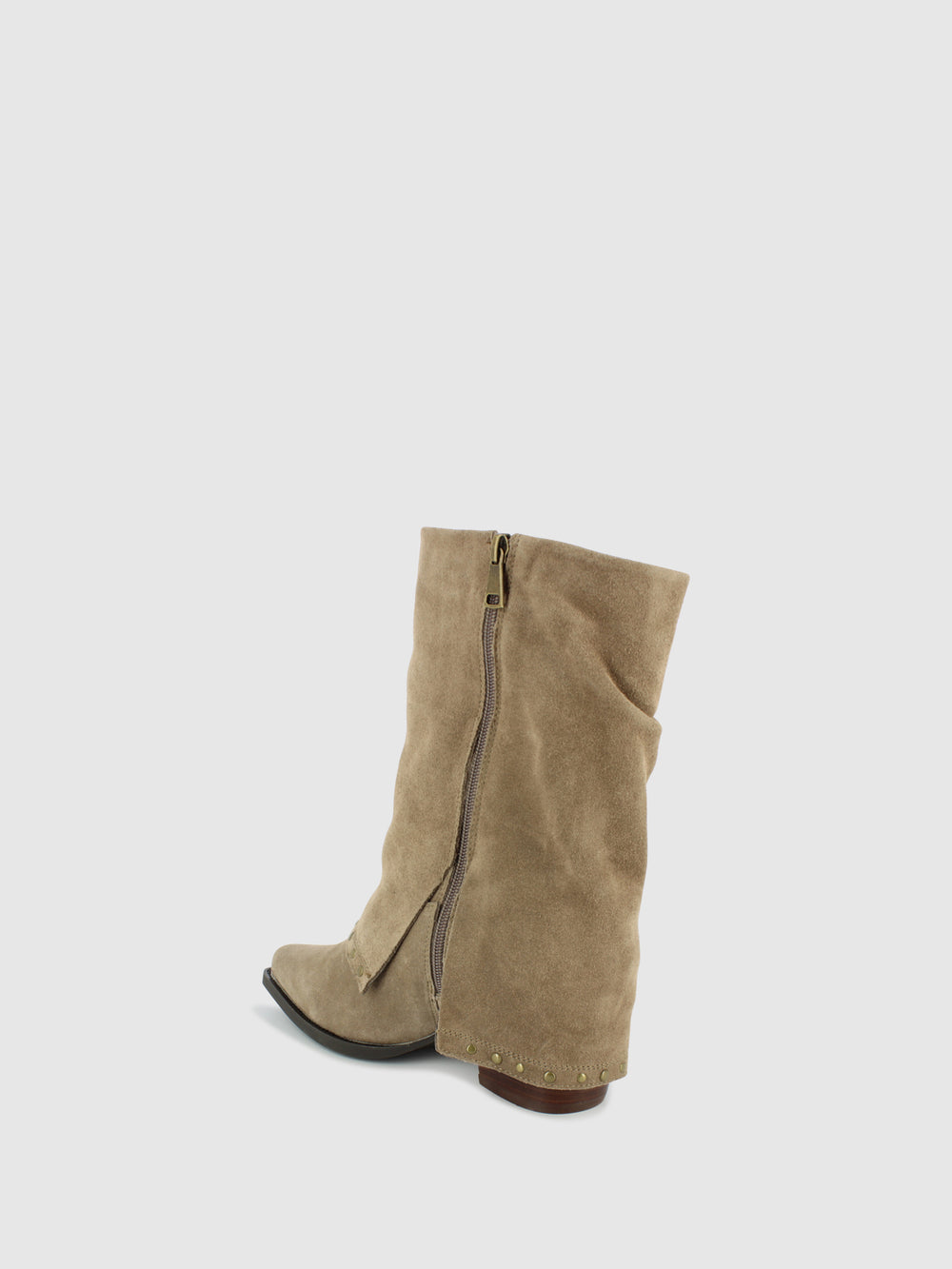 Botas com Fecho em Taupe