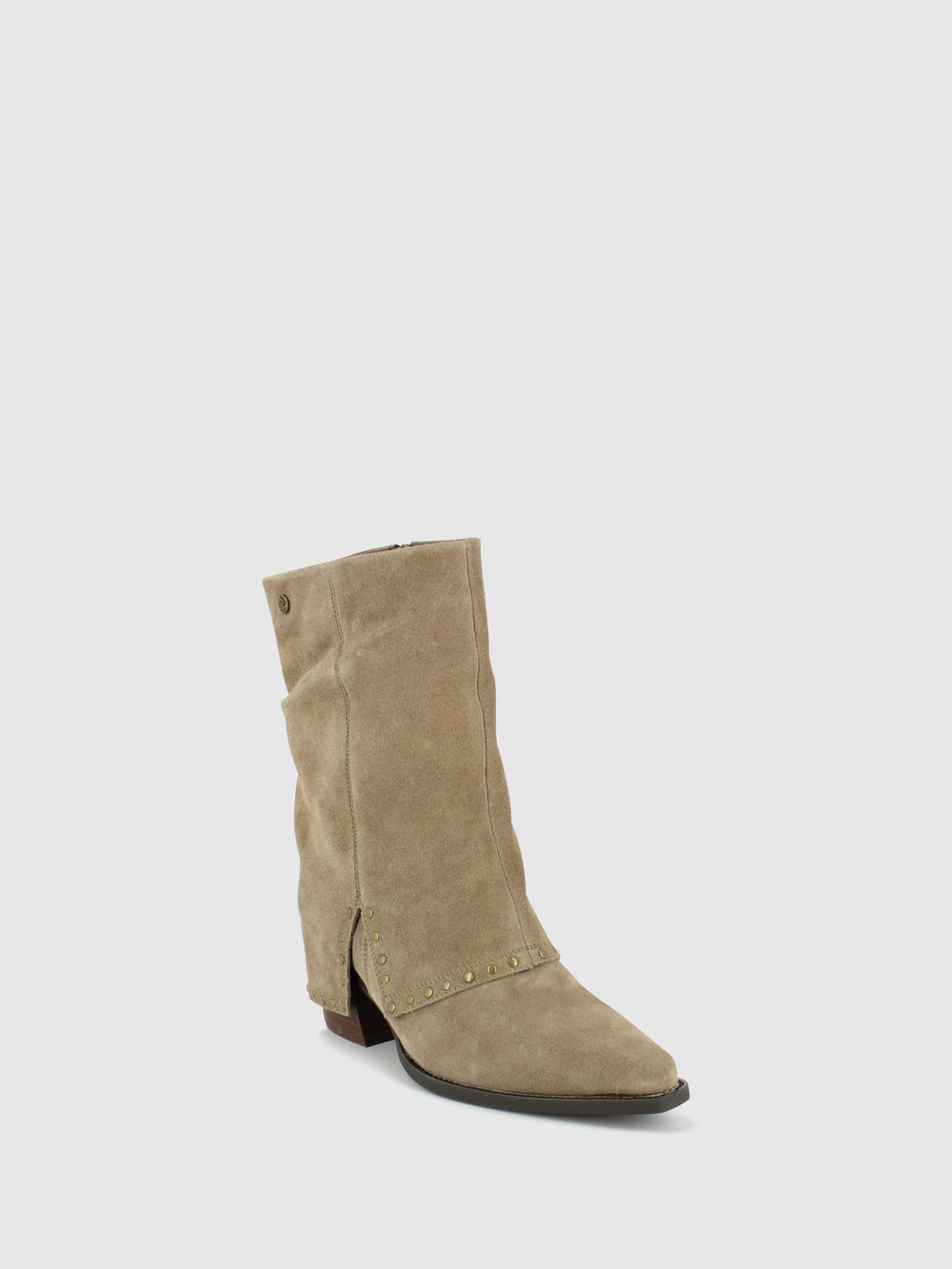 Botas com Fecho em Taupe