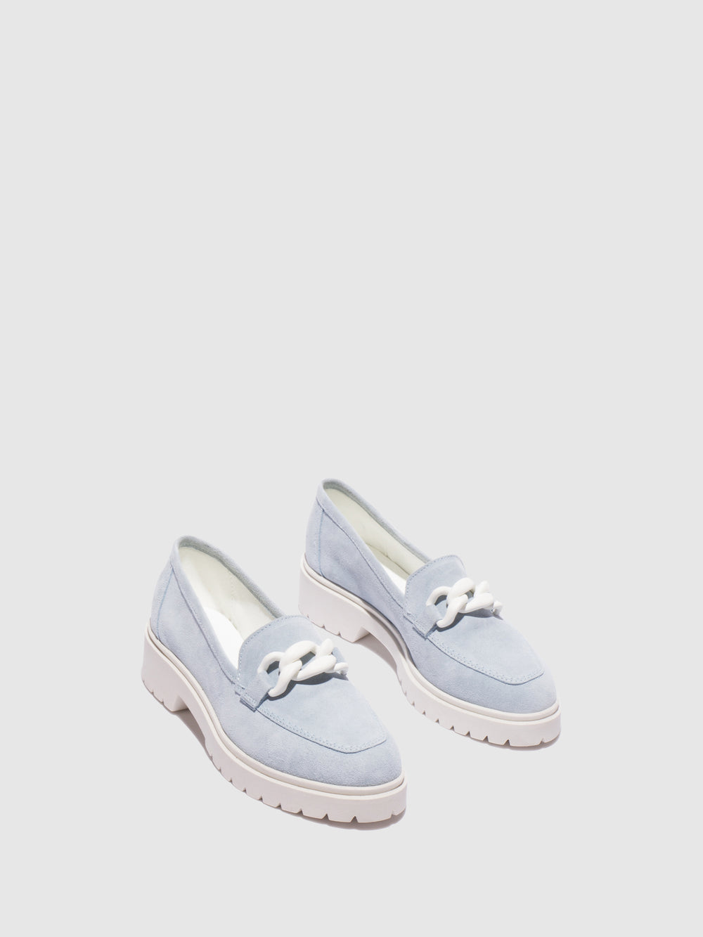 Sapatos com Ponta Redonda em Azul