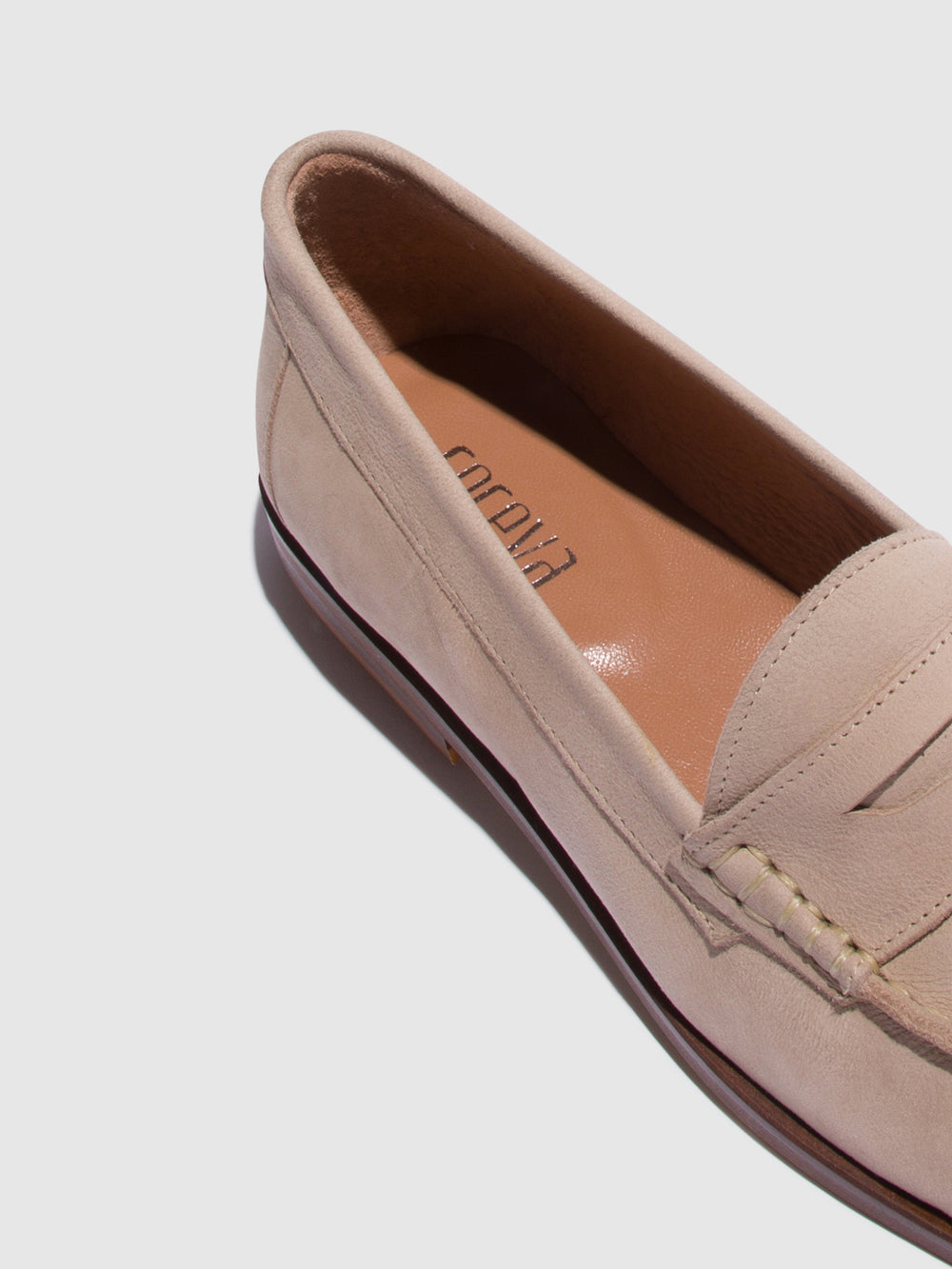 Sapatos Mocassins em Taupe