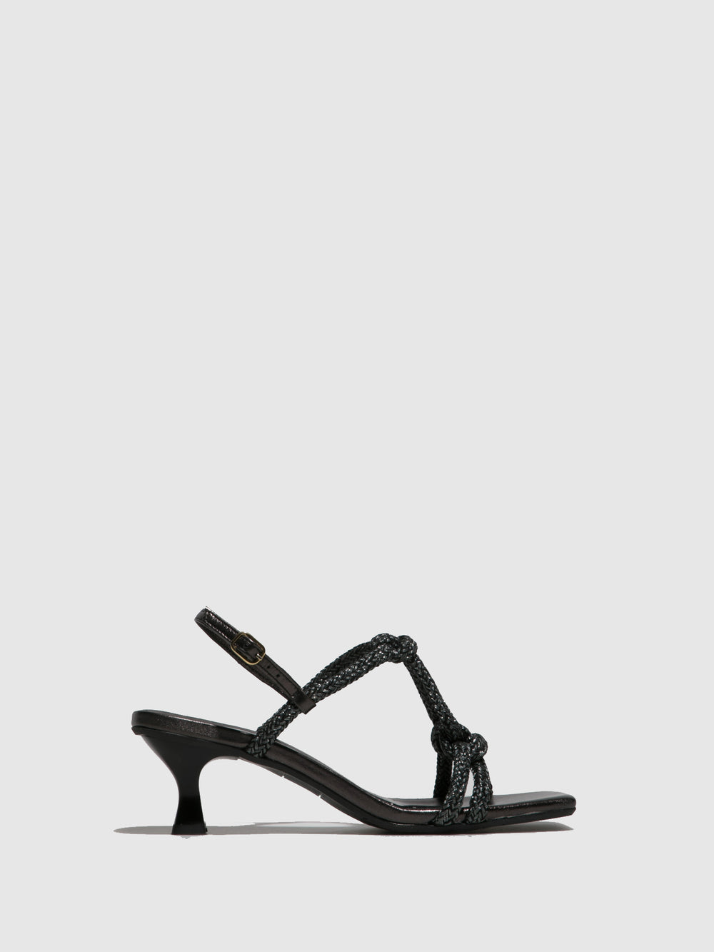 Sandálias com Tiras em Cinzento Escuro