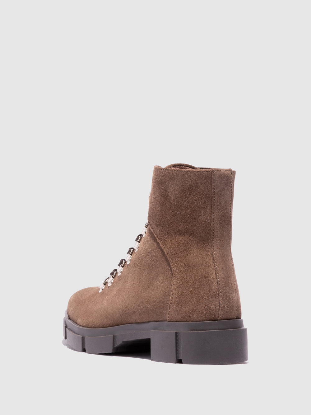Botins com Atacadores em Taupe