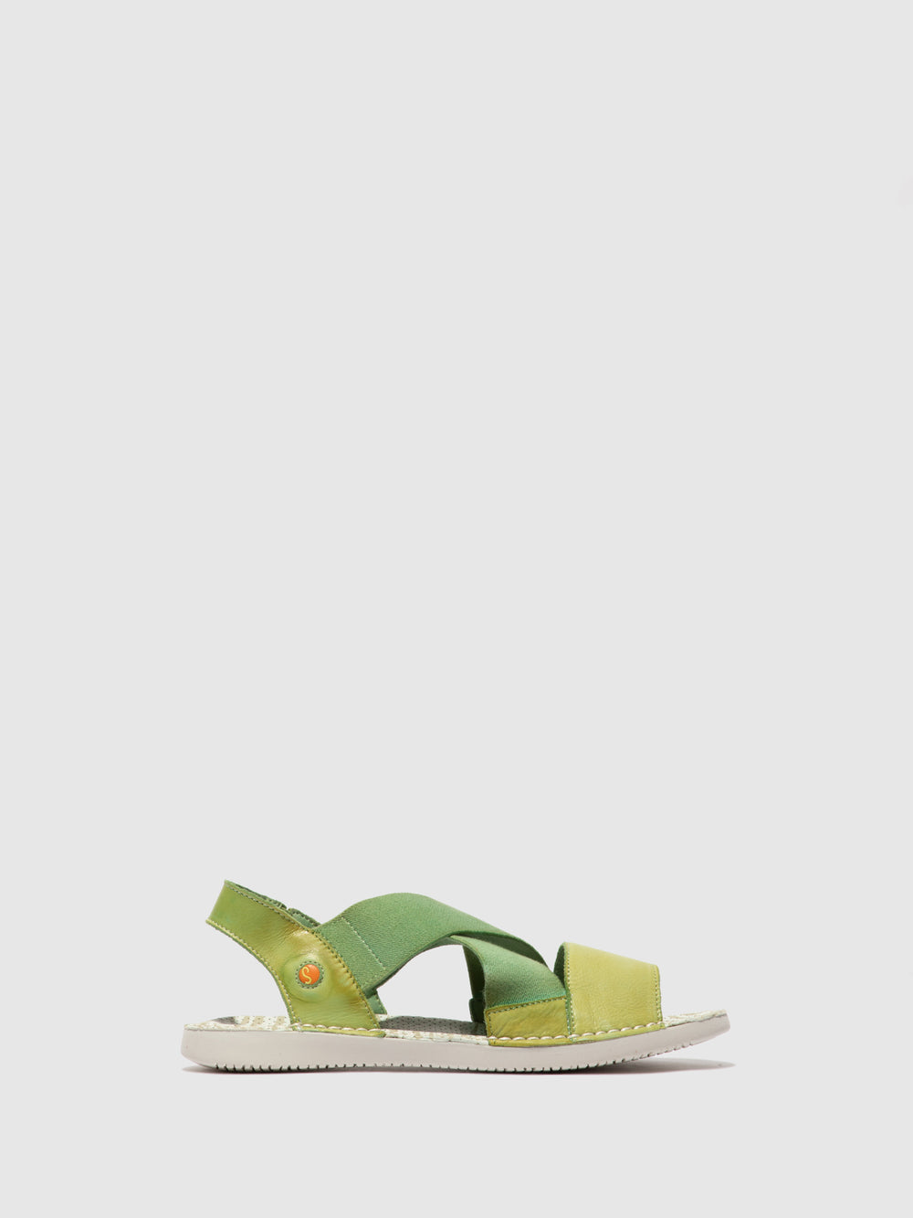 Sandálias com Tiras Cruzadas TEUL580SOF WASHED APPLE GREEN