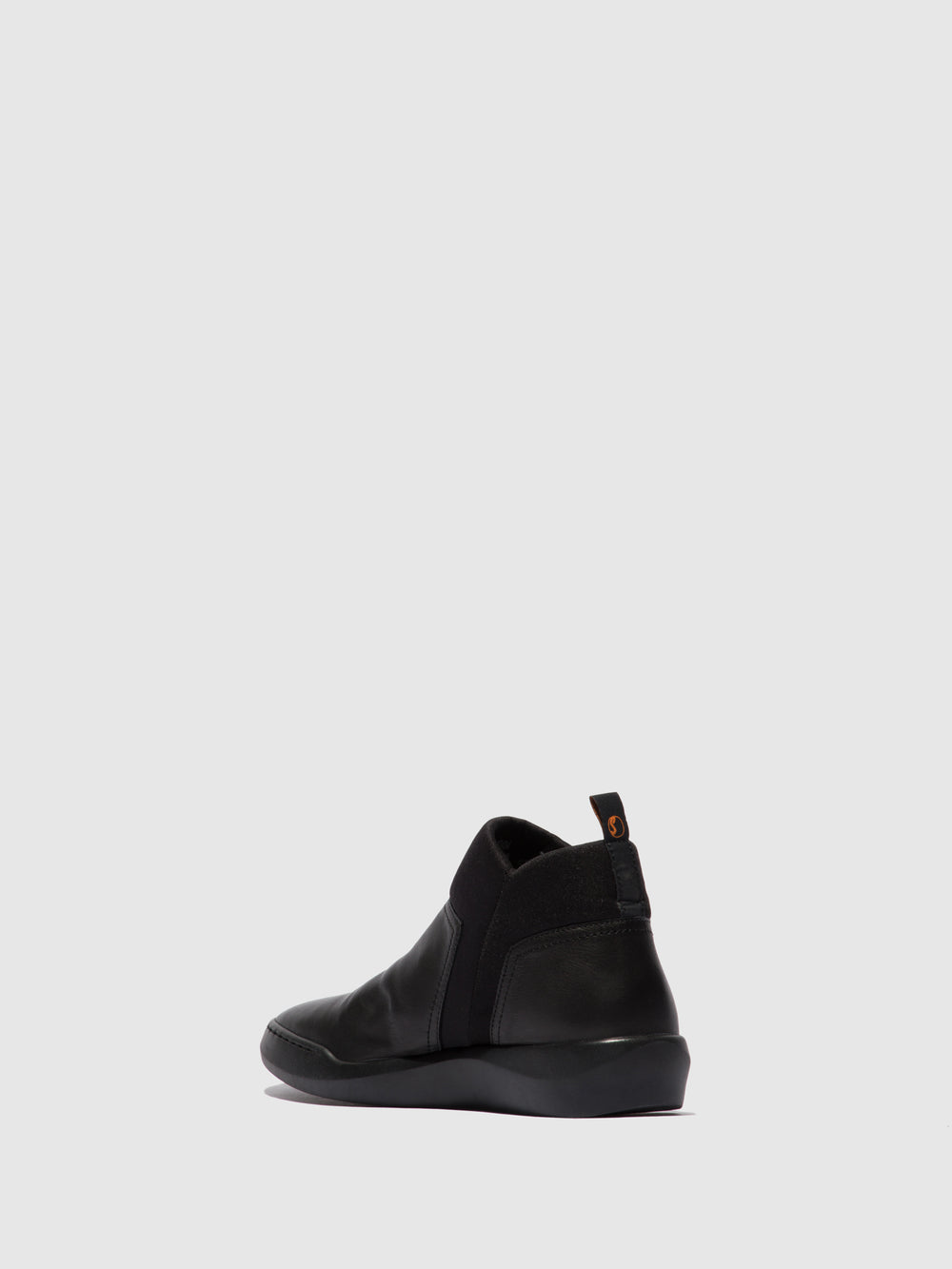 Botins com Elástico BELU598SOF BLACK LEATHER