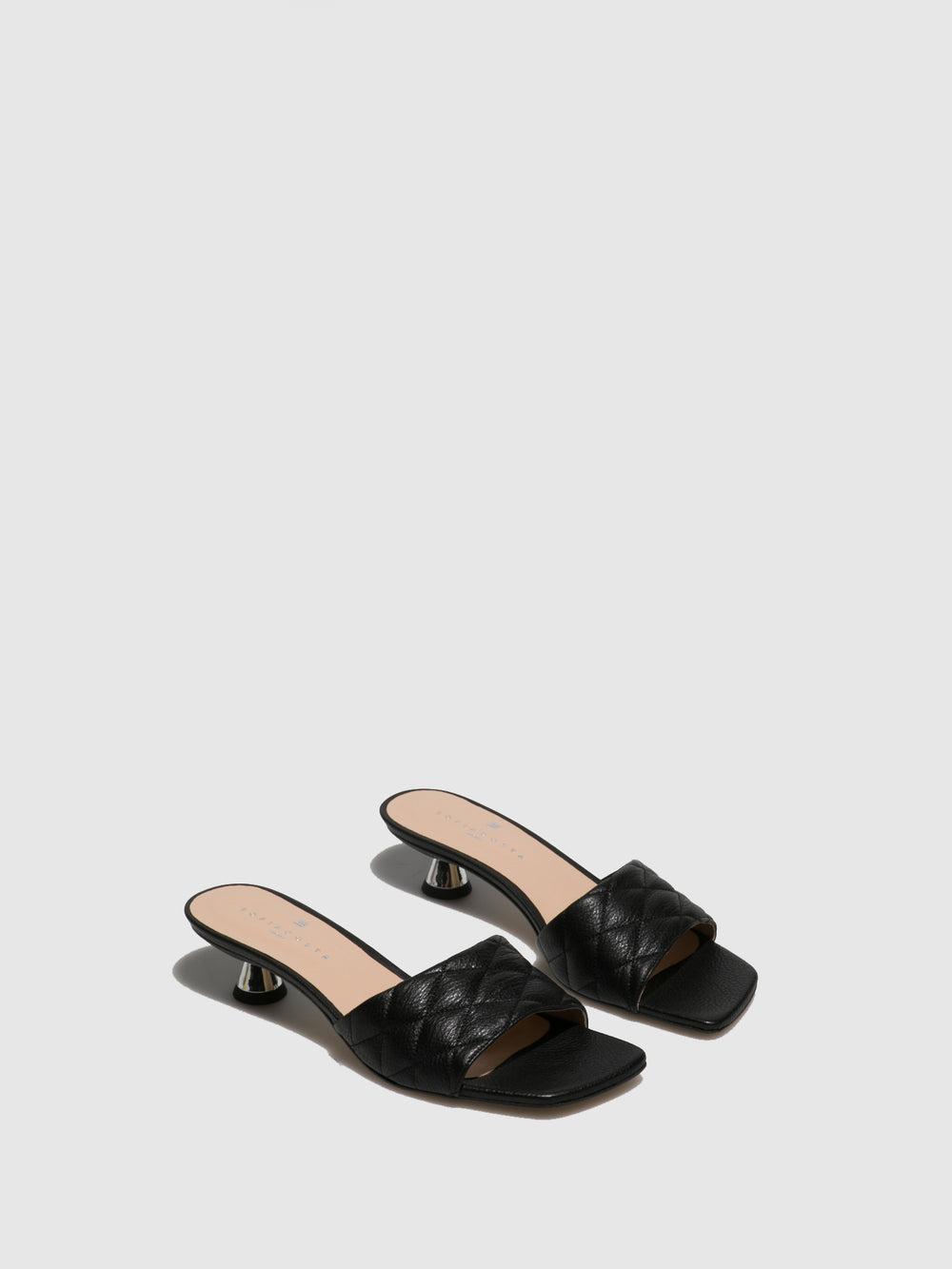 Mules de Salto Kitten em Preto