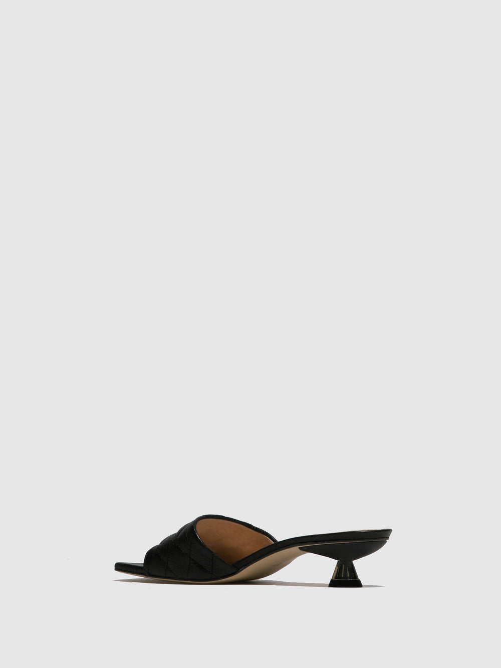 Mules de Salto Kitten em Preto